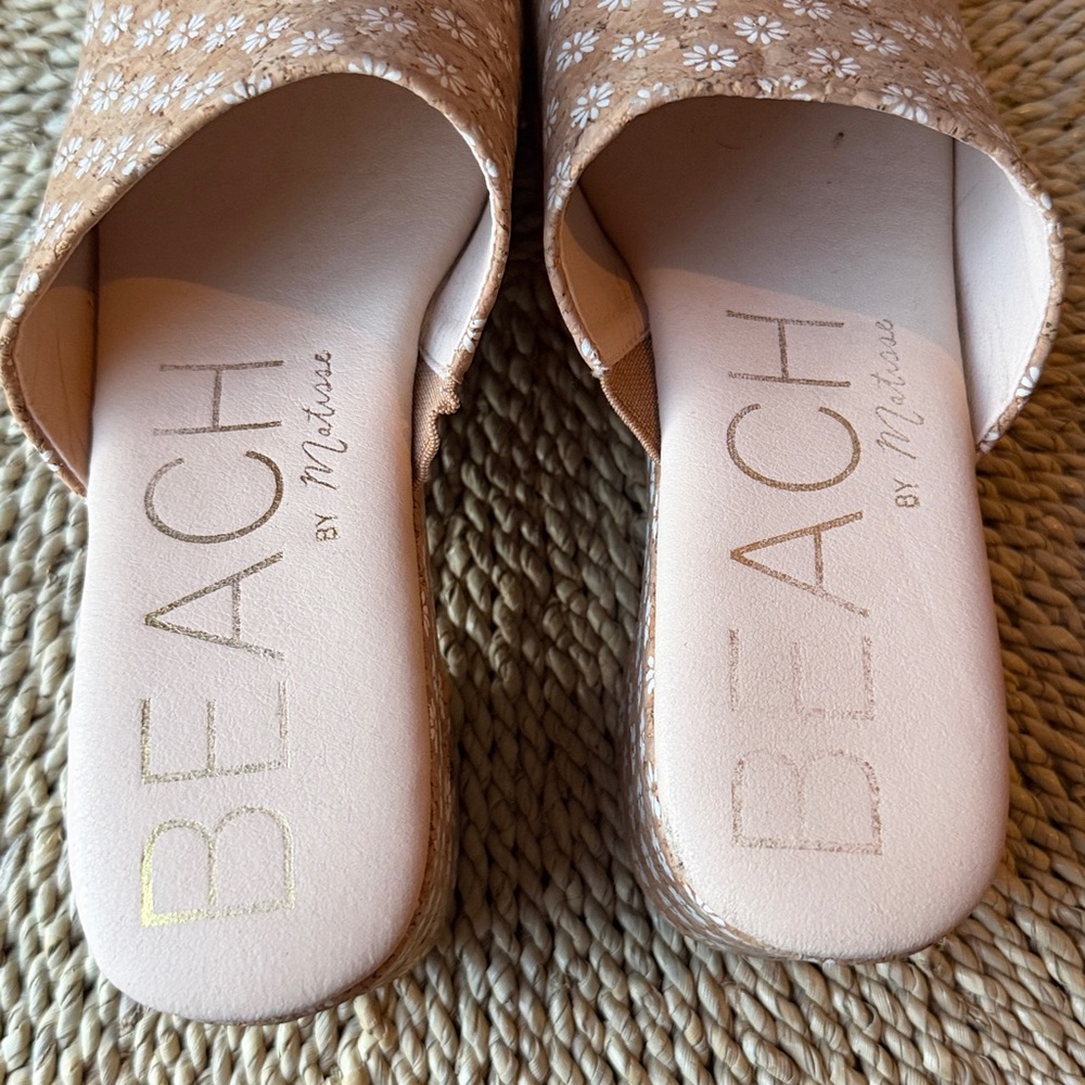Beach by Matisse Tan Daisy Cork Platform Wedge Sandals - Women’s 11 Terry Heels - Picture 9 of 10
